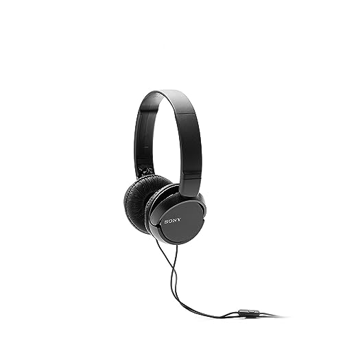 Sony MDR-ZX110AP Wired On-Ear Headphones with tangle free cable, 3.5mm Jack, Headset with Mic for phone calls and 1 Year Warranty - (Black) Sony MDR-ZX110AP Wired On-Ear Headphones with tangle free cable, 3.5mm Jack, Headset with Mic for phone calls and 1 Year Warranty - (Black)